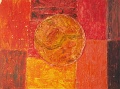 Eclats de Soleil - Tableau de Nadine Perraudat réalisé en peinture acrylique et techniques mixtes - 50cm x 70cm 