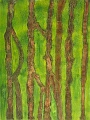 Ecorces (2) - Tableau de Nadine Perraudat réalisé en peinture acrylique et techniques mixtes - 50cm x 70cm 