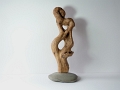 Fusion - Sculpture en bois flotté couple enlacé - Ref.11230