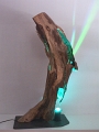 Puits de lumière en bois creux avec éclairage led avec changement de couleur - Ref.S10035