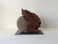 Trophée N°3 de l'entreprise éco-responsable 2014 - Sculpture galet et bois flotté