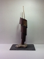 Trophée de l'entreprise éco-responsable 2013 - Prix du public - Sculpture bois galet et métal